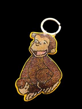 Curious George Rhinestone Keychain